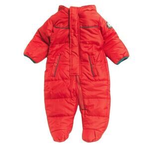 New! Ben Sherman Newborn Quilted Fleece Lined Zipper Puffer Hooded Snowsuit